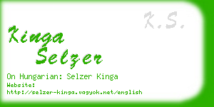 kinga selzer business card